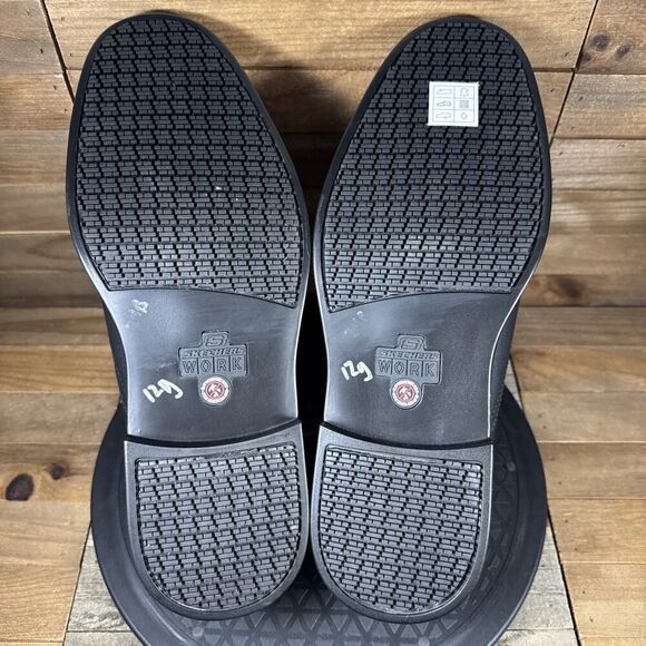 Skechers Mens Size 11 Black Work Relaxed Fit Gretna Slip Resistant Slip On Shoes - Picture 9 of 10